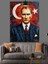 Türkiye Cumhuriyeti Bayrağı Önünde Atatürk Portresi Dekoratif Kanvas - Mdf Ahşap Tablo 4