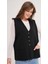 Kadın Anne Büyük Beden Triko Düz Model Yelek 5
