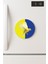Desenli Temalı Yuvarlak Buzdolabı Magnet – 10X10 cm Sarı Lacivert 1
