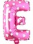 Vitrini E Harfi 16 Inç Pembe Kalpli Renk Folyo Balon 36 cm (Pembe) 1