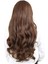 Kahküllü Uzun Dalgalı Fiber Sentetik Peruk - Kahve Karamel 5