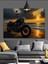 Motorsiklet ve Günbatımı Manzara Dekoratif Kanvas - Mdf Ahşap Tablo 3