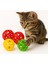 Çıngıraklı Kedi Topu | 4’lü Set | 4 cm Çapında Eğlenceli Kedi Oyuncağı 3