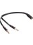 Siyah 3.5mm To + Mic 0.15M Kulaklık Çevirici 2