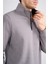 Çetinkaya Mentality 4412 Erkek Fermuarlı Dik Yaka Selanik Sweatshirt Açık Gri 3
