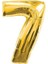 Marifetlerim - 7 Rakamı Altın Folyo Balon 40 Inch 90 cm 1