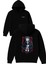 Kötü Ruh Tasarım Baskılı Oversize Siyah Kapüşonlu Sweatshirt 1