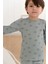 %100 Pamuk Desenli Erkek Çocuk Pijama Takımı 2
