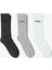 Unıted4 Unisex Beyaz/siyah/gri 3'lü Çorap 1