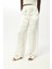 Kadın Ekru Renk Desenli Bol Paça Beli Lastikli Pantolon 1