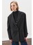 Oversıze Kesim Blazer Ceket Siyah 4