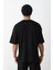 Unisex Baskılı Oversize T-Shirt - Siyah 3