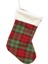 Yılbaşı Çorabı Kırmızı Yeşil Ekose Şömine Dekoru Hediyelik Çorap 34 cm 3