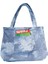 Blujin Desenli Piknik ve Deniz Cepli Fermuarlı Çanta - Mavi 5