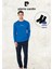 Erkek Giyim %100 Pamuk Uzun Kollu Saks Mavi Pijama Takımı (2 Adet Hediye Çorap) L1.PC.6101.001 1