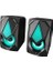 RMS-G19 2.0 5 Watt LED Işıklı Siyah Multimedia Speaker 3