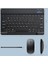 Bluetooth Kablosuz Türkçe Klavye ve Fare ile Mini Şarj Edilebilir Alüminyum Alışım Bluetooth Mouse Süper Hafif Taşınabillir Bluetooth Eşleştirmeli Midi Klavye 25CM x 15CM 2 Renk Seçeneği (Beyaz) 5