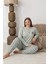 Şardonlu Interlok Kumaş Büyük Beden Kışlık Kadın Pijama Takımı 1160 2