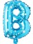 Vitrini B Harfi 16 Inç Mavi Yıldızlı Renk Folyo Balon 36 cm (Mavi) 1