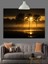 Gece Ağaç Aydınlatma Manzara Dekoratif Kanvas - Mdf Ahşap Tablo 3