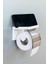 Home Yapışkanlı Kapaklı Tuvalet Kağıdı Askısı Banyo Tuvalet Kağıtlığı Aparatı Peçetelik Organizer Plastik, Beyaz 5