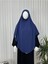 Tek Kat Medine Ipegi Pratik Bağlamalı Üçgen Sufle Eşarp Indigo ,hijab ( Hac ve Umre Için Uygundur) 1