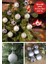 12’li Yılbaşı Çam Ağacı Süsü Gümüş – 4 cm Parlak & Simli Karışık Top Süsler Noel Çam Ağacı Süsü 2