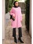 Pembe Bisiklet Yaka Soğuk İplik Triko Tunik 1