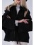 Siyah Önü Bağlama Detaylı Yakası Kürklü Panço 47122475.01 8