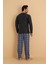 Flkn 7015 Interlok Kışlık Ekose Pijamalı Erkek Pijama Takımı 5