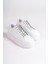 Della Bağcıklı Ortopedik Taban Taşlı Kadın Sneaker Spor Ayakkabı Cbt - Beyaz 3