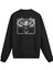 Sırt Baskılı Death Metal Boynuzlu Kurukafa Sweatshirt 1
