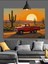 Çöl Manzarası Gün Batımı Kamyon Dekoratif Kanvas - Mdf Ahşap Tablo 4