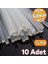 Elektronik 10 Adet Mum Sıcak Silikon, 7mm - 30CM Ince Şeffaf Silikon 4