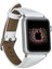 Apple Watch Uyumlu Deri Kordon 38-40-41MM Slim F3 Beyaz 1