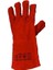 Kaynak Eldiveni Deri Kaynakçı Koruyucu Eldiveni Kırmızı No:9 (1 Çift) 3