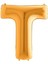 T Harf Altın Folyo Balon 102CM 1
