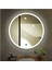 80X80CM Yuvarlak Şeritli Dekoratif Banyo Duvar Aynası Ledli Banyo Duvar Aynası Beyazled 80 EAGLENM1243 1