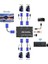 Port USB Kvm Switch, 4 Kasa 1 Monitör Switch, 4 Bilgisayarı Tek Elden Yönetin, 4