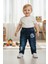 Çocuk Pantolon Erkek Çocuk Yan Cepli Denim Mavi 1
