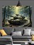 Sisli Ormanda Askeri Tank Dekoratif Kanvas - Mdf Ahşap Tablo 3