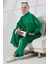 Kadın Benetton Yeşili Mevsimlik Penye Alt Üst Spor ve Rahat Ikili Tunik Pantolon Şık Tesettür Takım 4