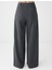 Antrasit Rahat Kesim Bol Paça Yüksek Bel Desenli Pantolon 5