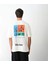 Unisex Bisiklet Yaka Baskılı Oversize T-Shirt - Beyaz 5