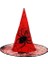 Hallowen cadı şapkası Kırmızı Dev Örümcek Desenli 2