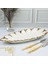 Royking Flora Gold Oval Sunum Tabak 49*22 cm Sln 012 1