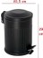 5-12- 16 Lt Vintage Serisi Amortisör Kapaklı Çöp Kovası (Banyo - Mutfak - Tuvalet - Balkon) (Siyah, 5 Litre) 2