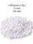 1.000 Gram (1 Kg.) 14MM Beyaz Renk Plastik Inci Boncuk Çanta ve Takı Yapım Boncuğu (~540 Adet) 1