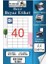 A4 Hazır Etiket 52.5X29.7 mm 10 Sayfa 1 Paket 40 Lı Kendinden Yapışkanlı Fotokopi Lazer Inkjet Kağıdı Yazıcılar Için Uyumlu 2