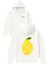 Lıfe Love And Lemons Tasarım Baskılı Oversize Beyaz Kapüşonlu Sweatshirt 1